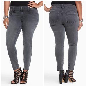 TORRID Grey Skinny Moto Jeggings